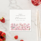 Serviette En Papier 100th Birthday Pink Carnation January Birth Flower (En situation)