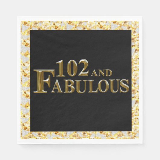 Serviette En Papier 102e anniversaire (Devant)