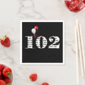 Serviette En Papier 102e anniversaire ballons (En situation)