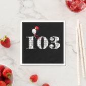 Serviette En Papier 103e anniversaire ballons (En situation)