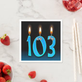 Serviette En Papier 103e anniversaire bougie avec globes oculaires (En situation)