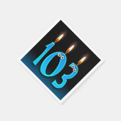 Serviette En Papier 103e anniversaire bougie avec globes oculaires (Coin)