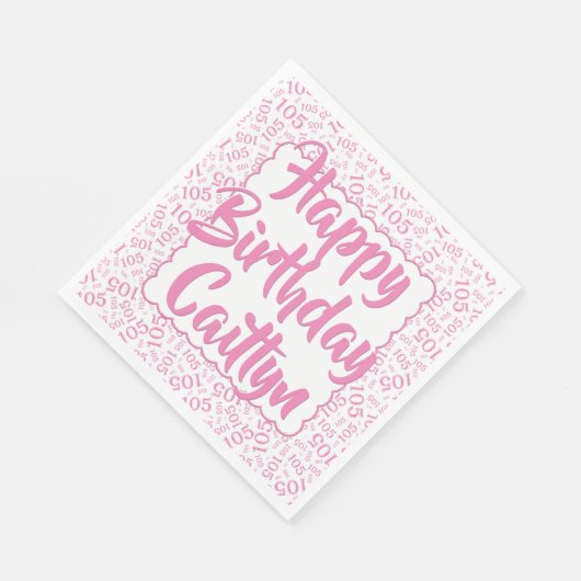 Serviette En Papier 105 Anniversaire Nombre Aléatoire Motif Saint Jacq (Coin)