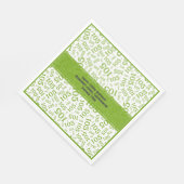 Serviette En Papier 105e anniversaire moderne Motif vert/blanc (Coin)