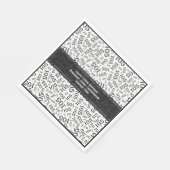 Serviette En Papier 105e anniversaire moderne Numéro Motif noir/blanc (Coin)