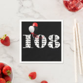 Serviette En Papier 108e anniversaire ballons de fête (En situation)