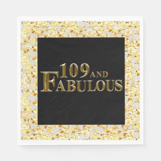 Serviette En Papier 109 Anniversaire (Devant)