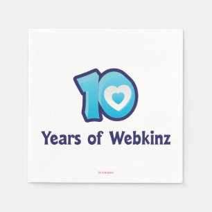 Serviette En Papier 10 ans de Webkinz Logo