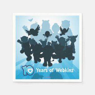 Serviette En Papier 10 ans de Webkinz Silhouette