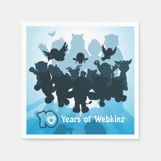 Serviette En Papier 10 ans de Webkinz Silhouette (Devant)