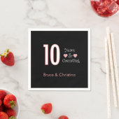 Serviette En Papier 10 ans et plus anniversaire personnaliser (En situation)