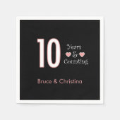 Serviette En Papier 10 ans et plus anniversaire personnaliser (Devant)