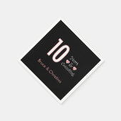 Serviette En Papier 10 ans et plus anniversaire personnaliser (Coin)