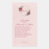 Serviette En Papier 10 Faits Amusants Blason de Jeunes Mariés Moderne (Devant)