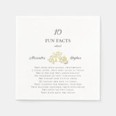 Serviette En Papier 10 Faits amusants Luxe Romantique Flourish Mariage (Devant)
