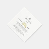 Serviette En Papier 10 Faits amusants Luxe Romantique Flourish Mariage (Coin)