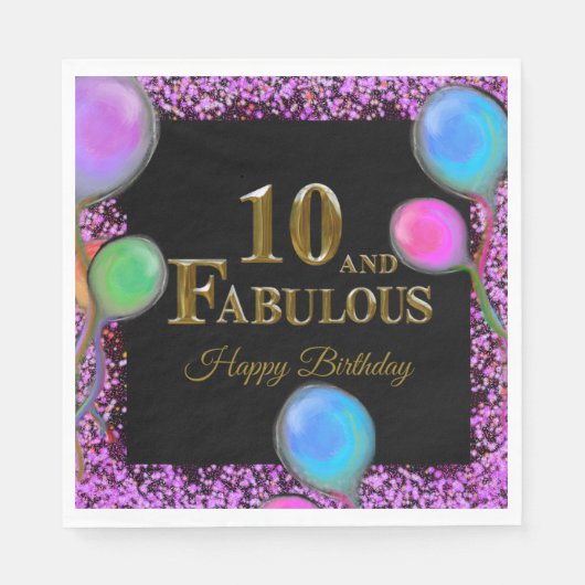 Serviette En Papier 10e anniversaire (Devant)