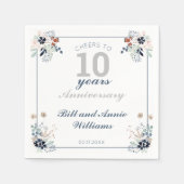 Serviette En Papier 10e anniversaire de Mariage encourage à 10 ans de (Devant)