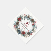 Serviette En Papier 10e anniversaire de Mariage Tin Elégant hiver (Coin)