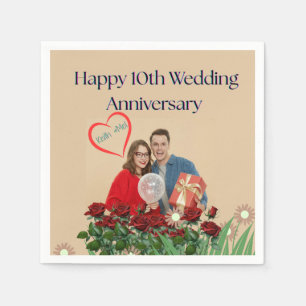 Serviette En Papier 10e anniversaire du Mariage