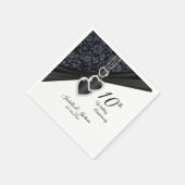 Serviette En Papier 10e anniversaire du Mariage Onyx (Coin)