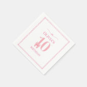 Serviette En Papier 10e anniversaire fille rose Bow Party Napkin (Coin)