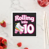 Serviette En Papier 10e anniversaire Roller Patinage 10 ans (En situation)