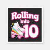 Serviette En Papier 10e anniversaire Roller Patinage 10 ans (Devant)