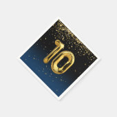 Serviette En Papier 10e Ballons d'or et serviettes Confetti (Coin)