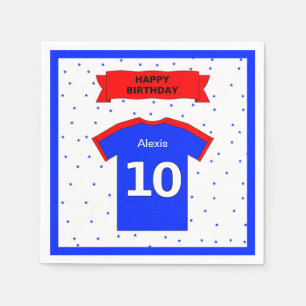 Serviette En Papier 10ème anniversaire garçons et filles ajouter le no
