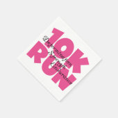 Serviette En Papier 10K Run Sport Rose (Coin)