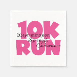 Serviette En Papier 10K Run Sport Rose