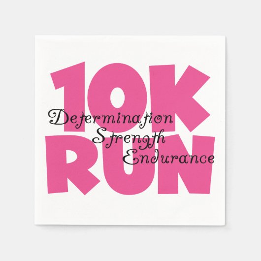 Serviette En Papier 10K Run Sport Rose (Devant)