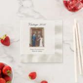 Serviette En Papier 10th Wedding Anniversary Party Personalized Photo (En situation)
