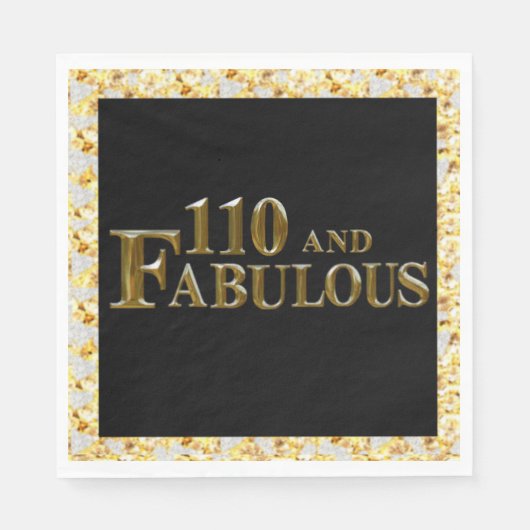 Serviette En Papier 110 Anniversaire (Devant)