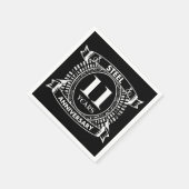 Serviette En Papier 11E anniversaire du mariage acier (Coin)