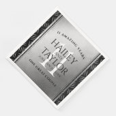 Serviette En Papier 11ème anniversaire de Mariage en acier (Coin)