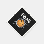 Serviette En Papier 12 ans Basketball Anniversaire Fête 12e Garçon (Coin)