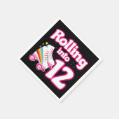 Serviette En Papier 12e anniversaire Roller Patinage 12 ans (Coin)