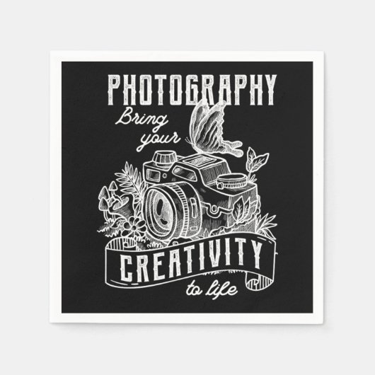 Serviette En Papier 137. Photographe Bring Your Creativity To Life (Devant)