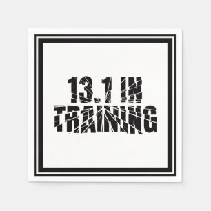 Serviette En Papier 13.1 En formation Moitié Marathon coureur verre ca