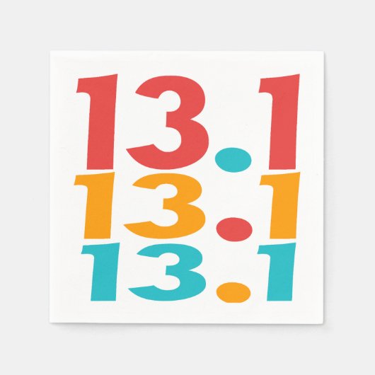 Serviette En Papier 13.1 Moitié-marathon Moteur rouge orange turquoise (Devant)