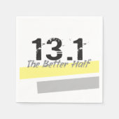 Serviette En Papier 13.1 Moitié meilleure - Moitié Marathon coureur (Devant)