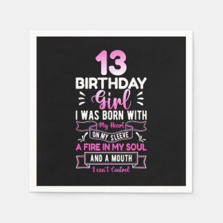 Serviette En Papier 13e anniversaire 13 ans filles amusant adolescent