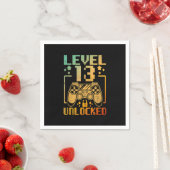 Serviette En Papier 13e Birthday Boy Level 13 Unlocked 13 Year Old Vi (En situation)