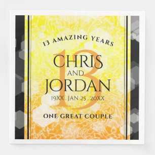 Serviette En Papier 13ème anniversaire Mariage de la Citrine