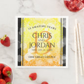 Serviette En Papier 13ème anniversaire Mariage de la Citrine (En situation)