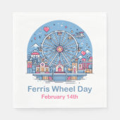 Serviette En Papier 14 février Journée de la grande roue (Devant)