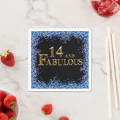 Serviette En Papier 14e anniversaire (En situation)