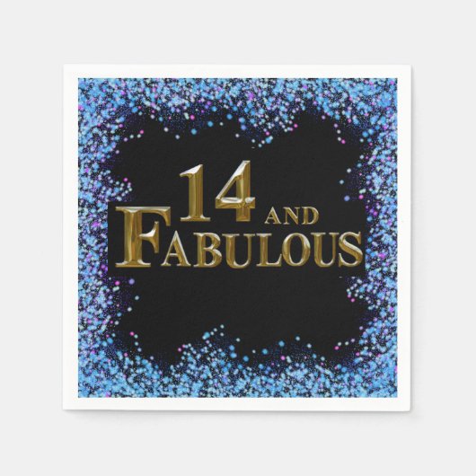Serviette En Papier 14e anniversaire (Devant)